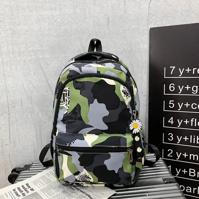 Nylon Laptop Backpack Schoolbag Teenage Student Travel Bag
