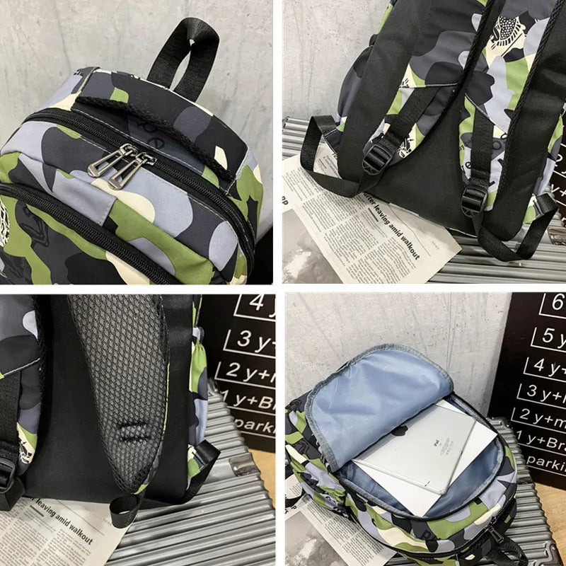 Nylon Laptop Backpack Schoolbag Teenage Student Travel Bag