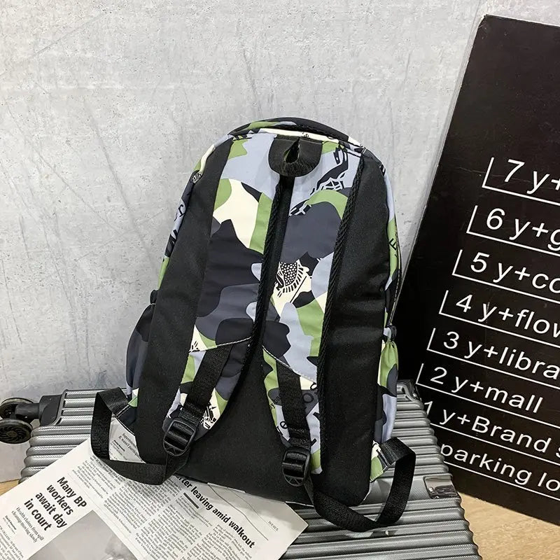 Nylon Laptop Backpack Schoolbag Teenage Student Travel Bag