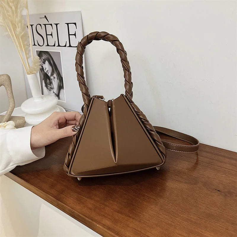 PU Leather Casual Chain Purse Ladies Shoulder Bag Niche Handbag