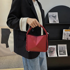 PU Leather Casual Chain Purse Ladies Shoulder Bag Niche Handbag
