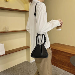 PU Leather Casual Chain Purse Ladies Shoulder Bag Niche Handbag