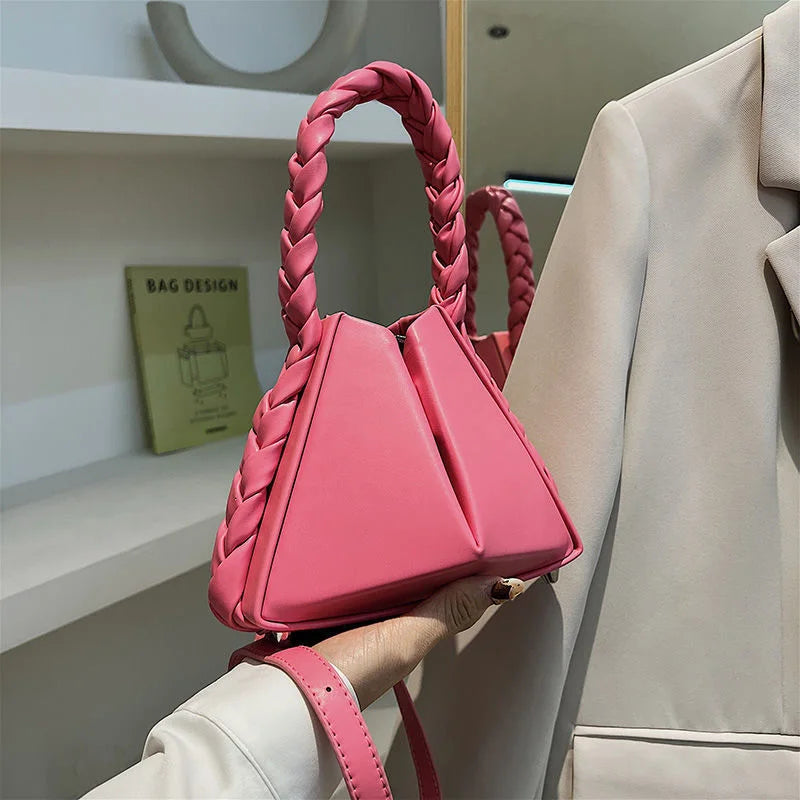 PU Leather Casual Chain Purse Ladies Shoulder Bag Niche Handbag
