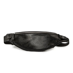 PU Leather Waist Bag Men Fanny Pack Male Heuptas Bum Banana Bag