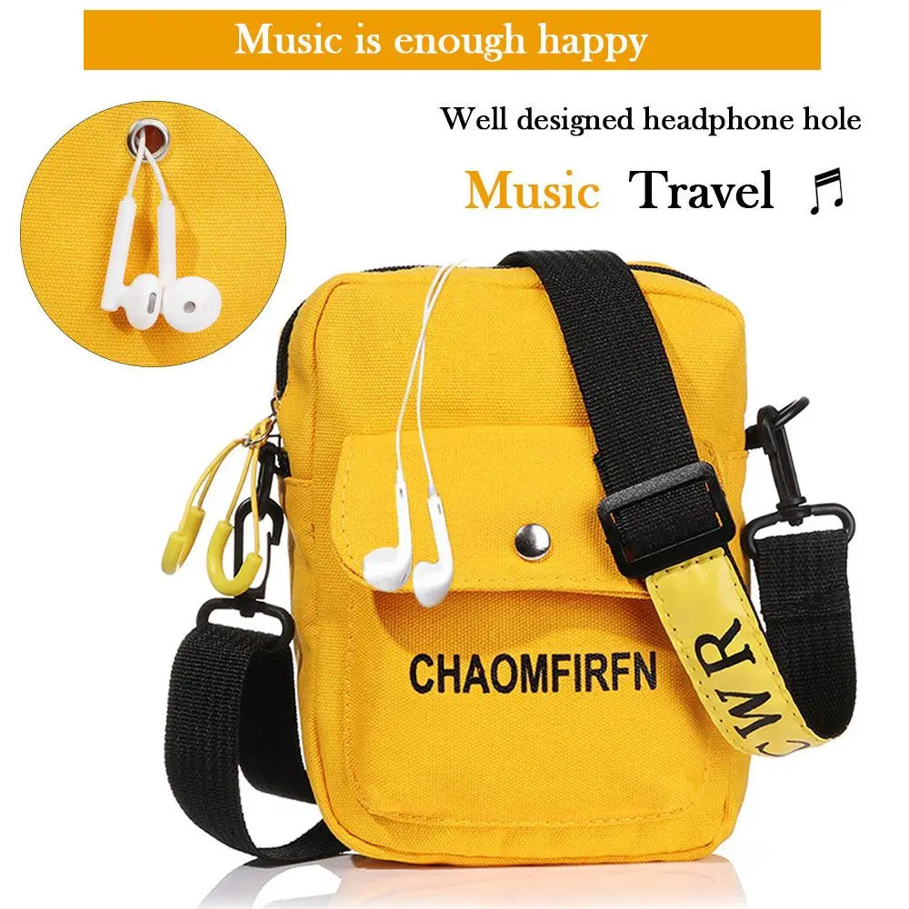 Canvas Shoulder Bag Zipper Messenger Clutch Purse Casual Tote Handbag