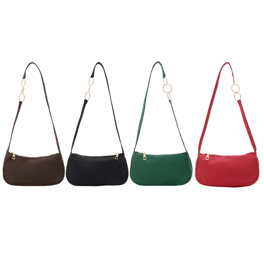Trending Nylon Square Shoulder Bag with Zipper