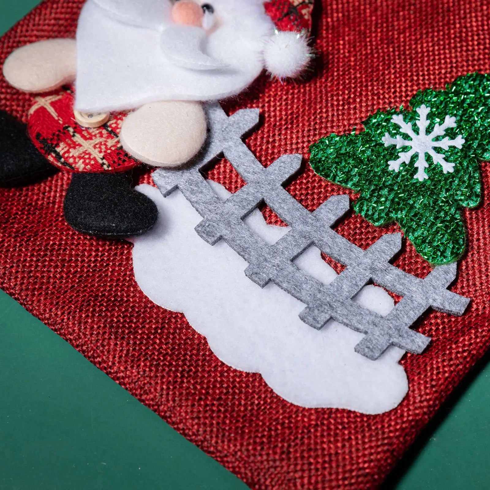 Christmas Gift Bag Red Green Drawstring Candy Bag Decorations