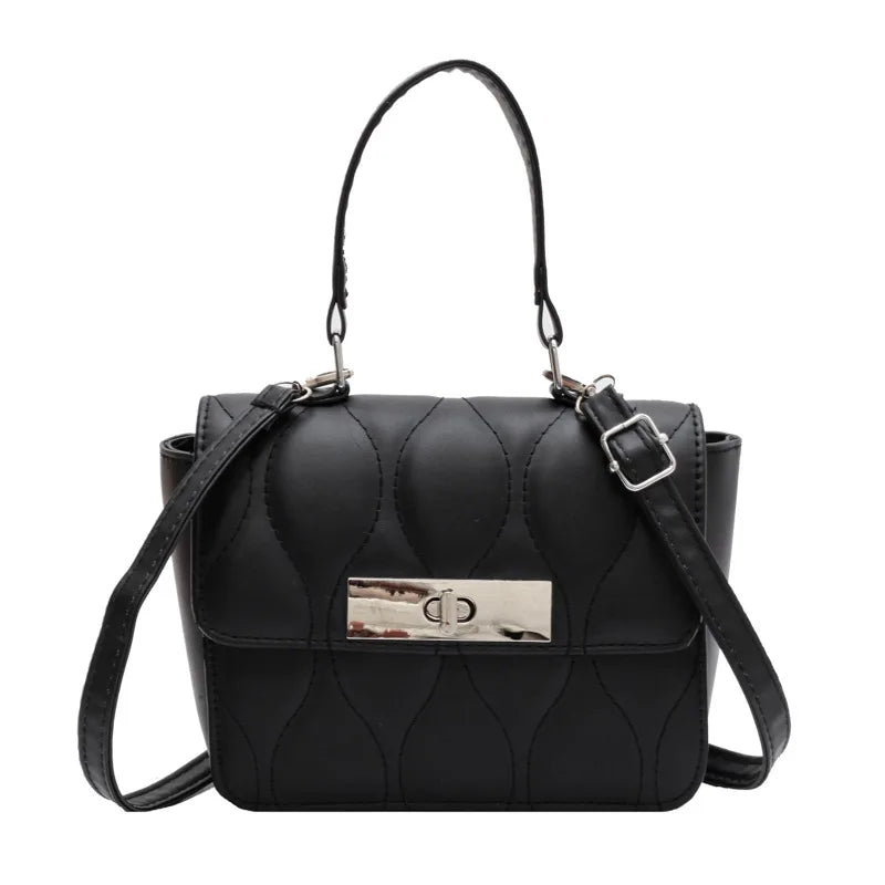 Small Pu Leather Handbag Flap Shoulder Bags Tote
