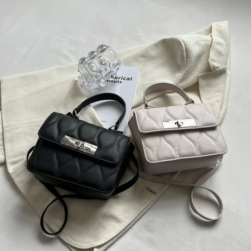 Small Pu Leather Handbag Flap Shoulder Bags Tote