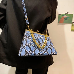 Serpentine Crossbody Bag Thick Chain Shoulder Bag