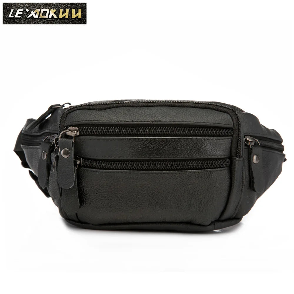 Leather Male Crossbody Sling Bag Travel Cell Phone Case Pouch Men 004b