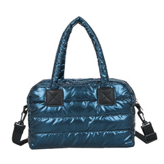 Quilted Cotton Padded Messenger Bag Women Large Capacity Shoulder Bag