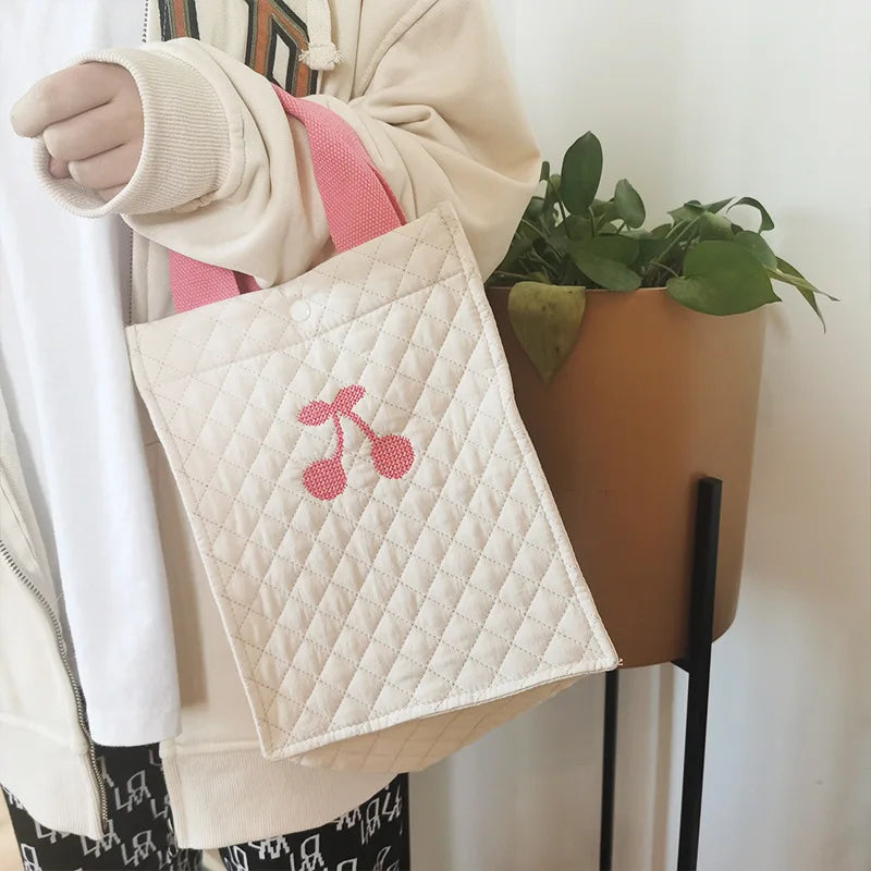 Quilted Women's Handbag Cotton Ladies Shoulder Crossbody Bag
