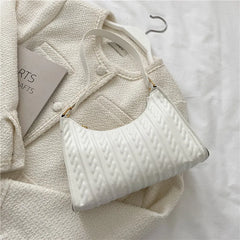 Women's PU Leather Shoulder Bag with Butterfly Chains