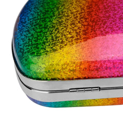 Rainbow Box Evening Bag Women Clutch Purse Jelly Chain Shoulder Bags