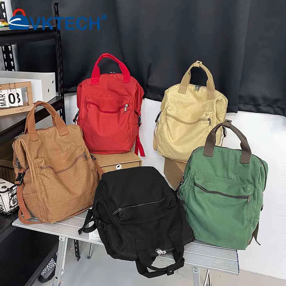 Retro Canvas Backpack Large Capacity Travel Student School Bag
