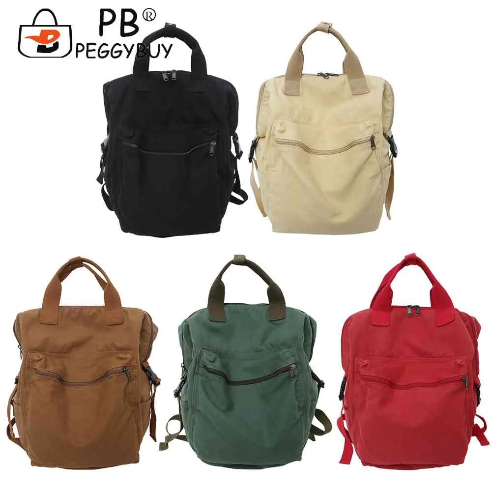 Retro Canvas Backpack Large Capacity Travel School Bag Crossbody Bags Handbags