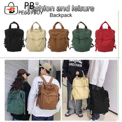Retro Canvas Backpack Large Capacity Travel School Bag Crossbody Bags Handbags
