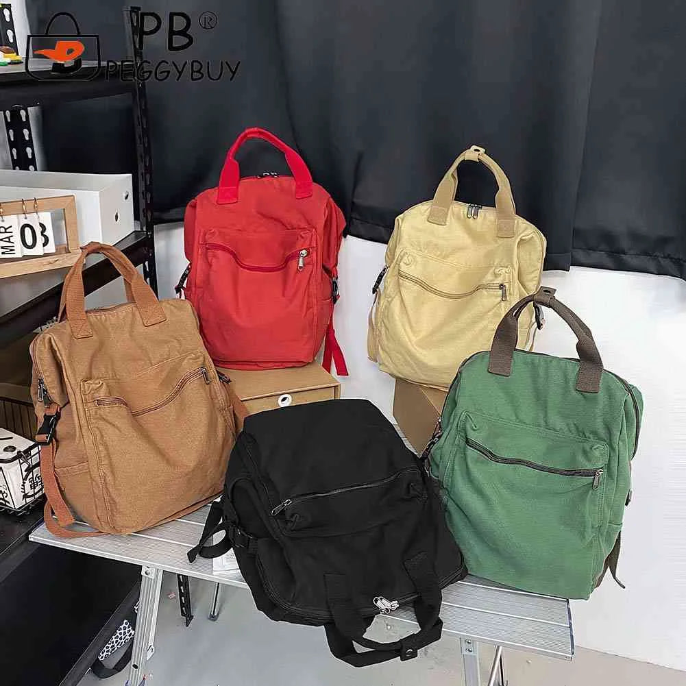 Retro Canvas Backpack Large Capacity Travel School Bag Crossbody Bags Handbags