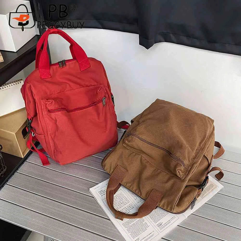 Retro Canvas Backpack Large Capacity Travel School Bag Crossbody Bags Handbags