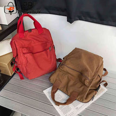 Retro Canvas Backpack Large Capacity Travel School Bag Crossbody Bags Handbags
