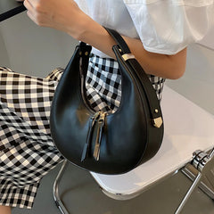 Retro Crescent Half Moon Women Bag Women Handbag Versatile Shoulder Bag