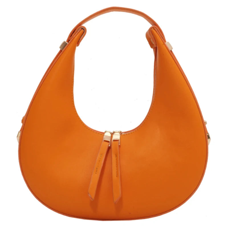 Retro Crescent Half Moon Women Bag Women Handbag Versatile Shoulder Bag