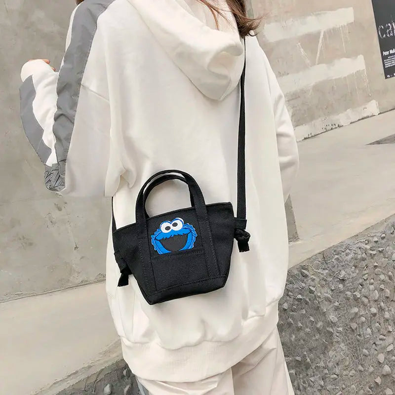 Rainbow Canvas Handbag Tote Messenger Female Bag