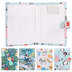 Retro Starry Sky Flowers Passport Cover PU Leather Waterproof Travel Holder