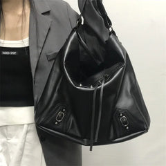 Vintage Willow Nail Pleated Shoulder Crossbody Bag Y2K