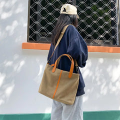 Retro Women Handbag Large Causal Tote Bag Lady Canvas Crossbody Bag