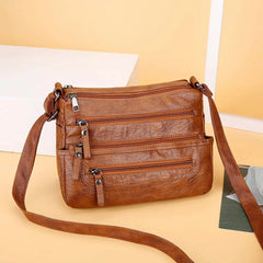 Retro Women Shoulder Bag Soft Leather Mother Messenger Bag Fashionable