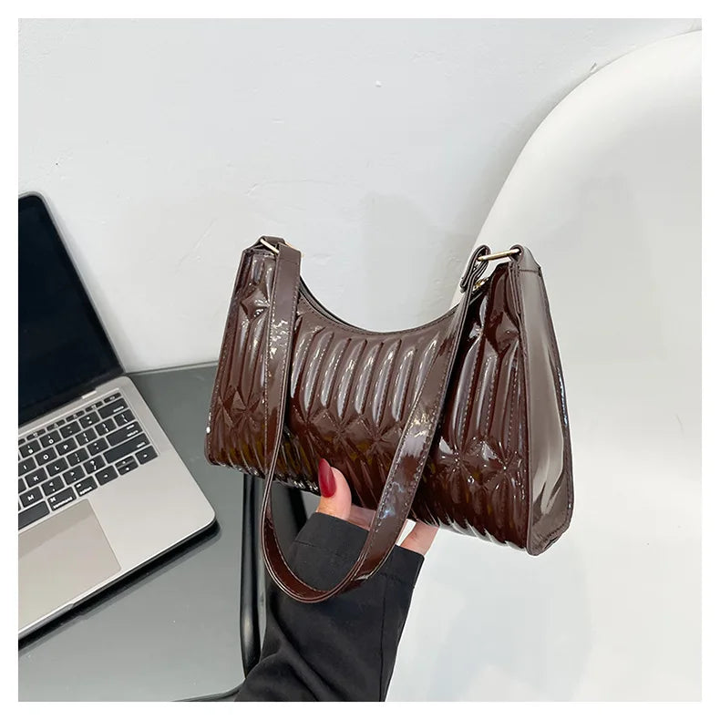 Retro Embroidery Thread Women Handbag Underarm Shoulder Bag