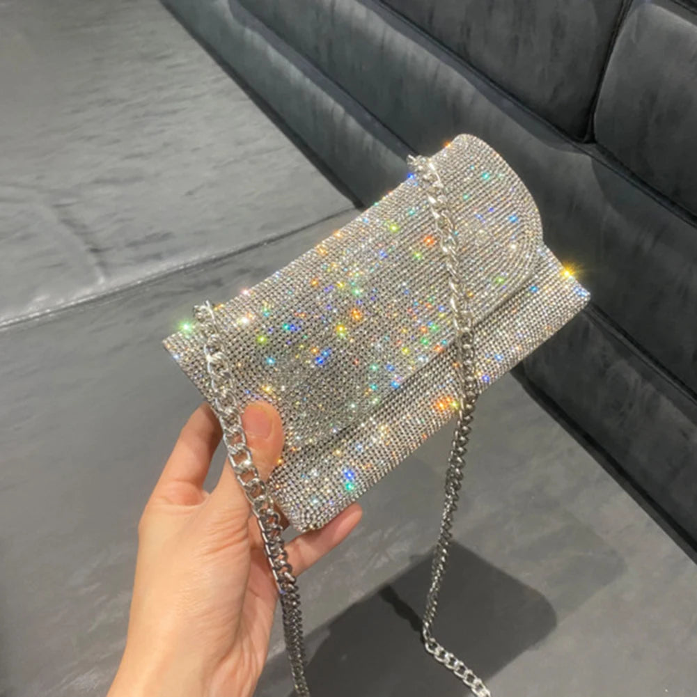 Rhinestone Evening Bag Envelope Handbags for Women Small Clutch
