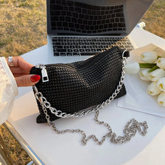 Rhinestone Chain Crossbody Bag Women's Handbag