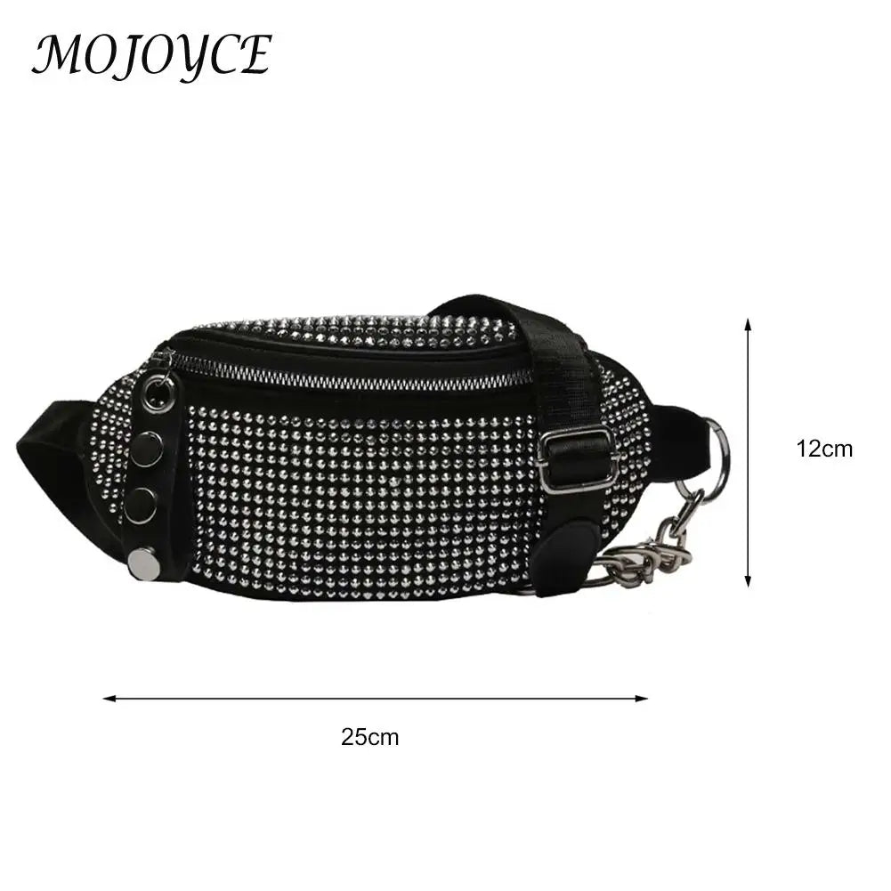 Rhinestone Waist Bag Diamond Fanny Pack Chain Hip Bum Purse Hot