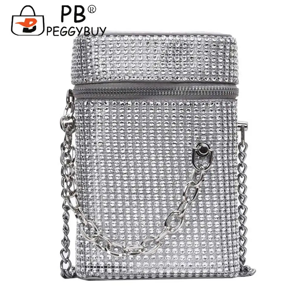 Crystal Shoulder Bag Evening Clutch Crossbody Handbag