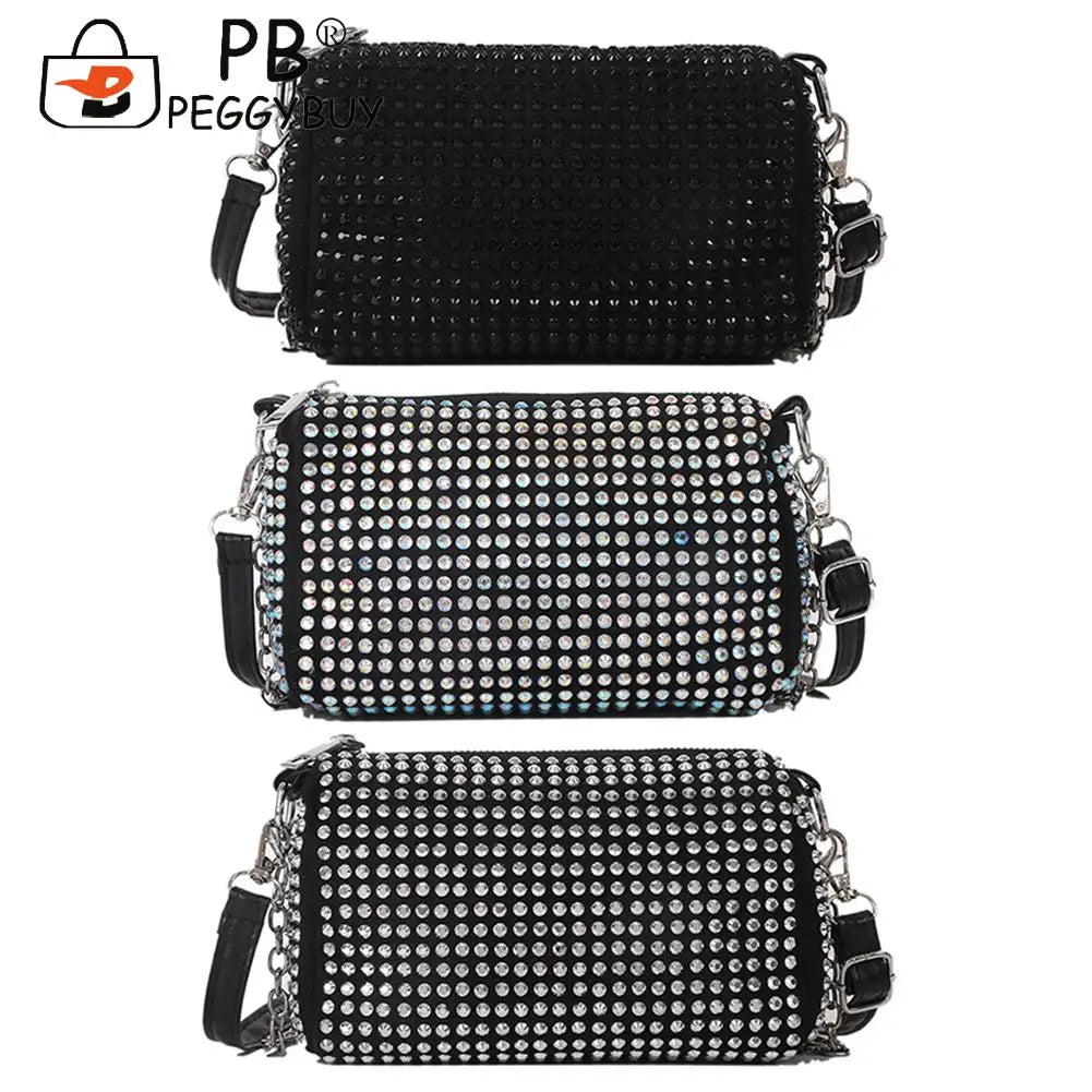 Elegant Crystal Rhinestones Evening Clutch Bag