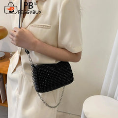 Elegant Crystal Rhinestones Evening Clutch Bag