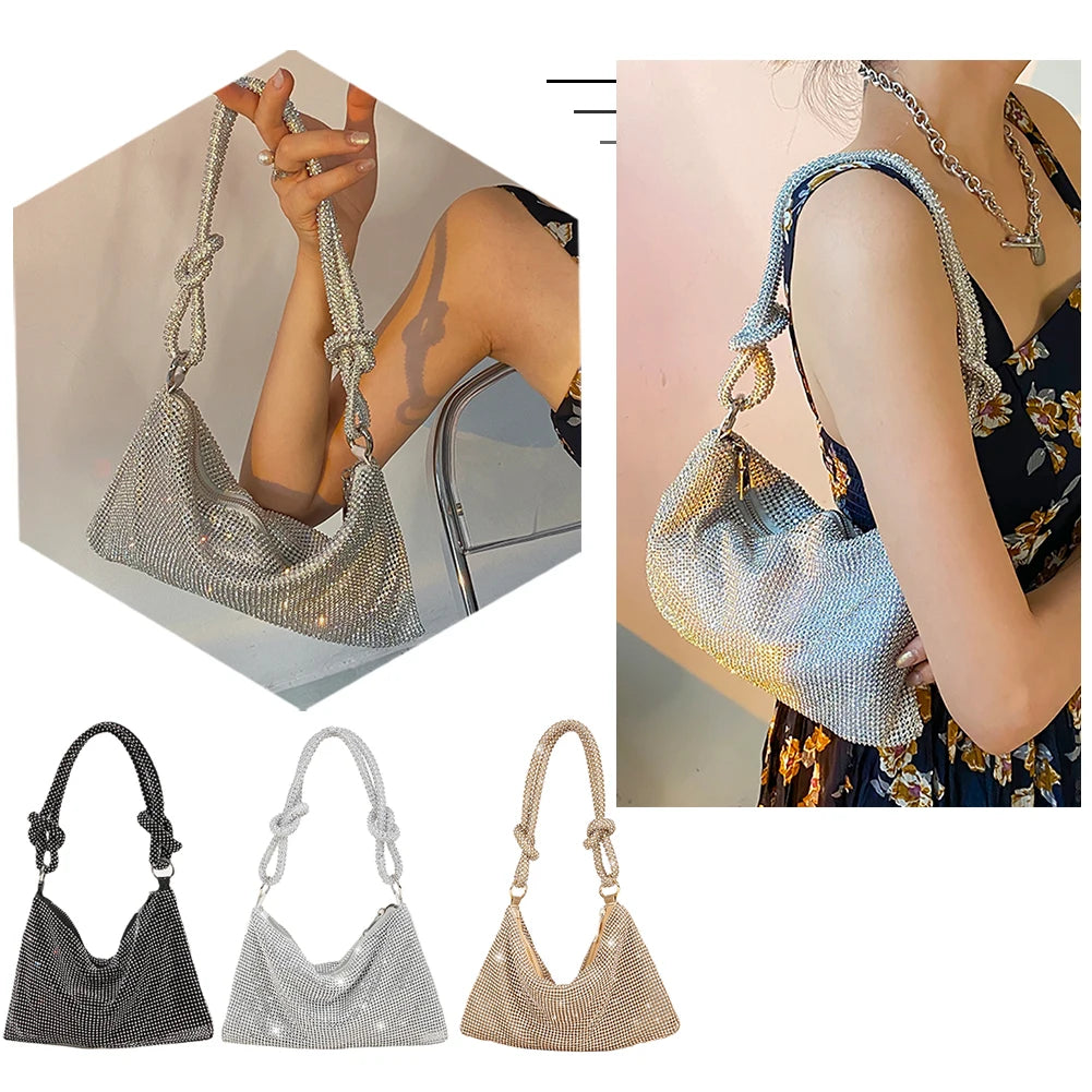 Rhinestones Evening Clutch Bag for Women