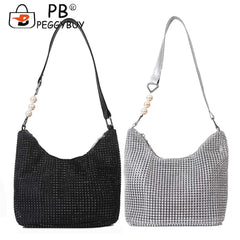 Rhinestones Shoulder Bag Crystal Female Dinner Party Wedding Purses Handbag