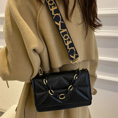 Rhombus Embossed Bag Ladies Handbag Chain Shoulder Underarm Bags Tote Purses