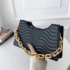 Rhombus Women's Leather Shoulder Bag Solid Handbag
