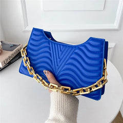 Rhombus Women's Leather Shoulder Bag Solid Handbag