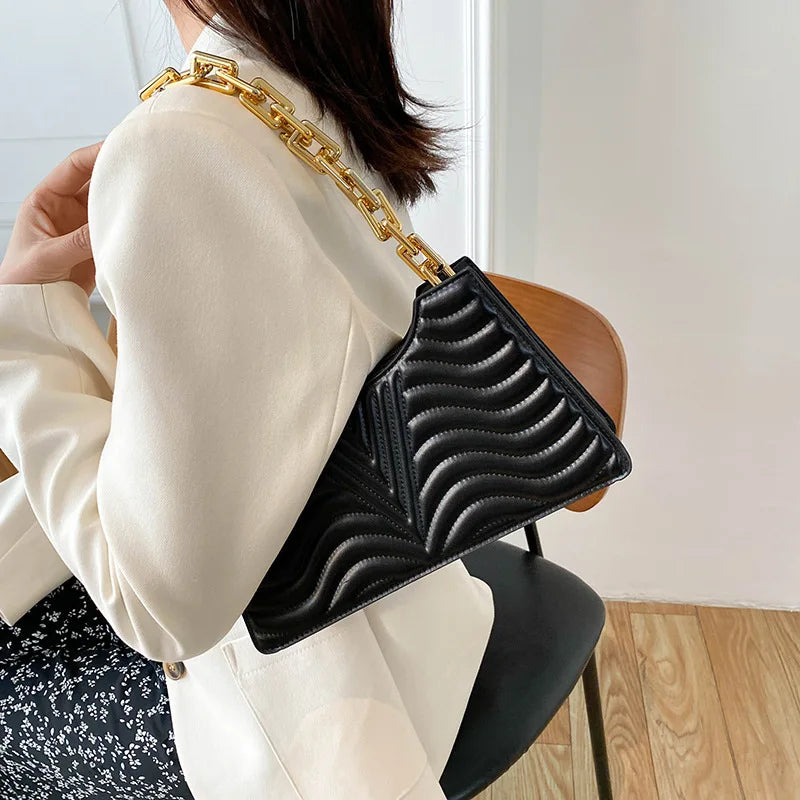 Rhombus Women's Shoulder Bag PU Leather Handbags