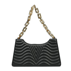 Rhombus PU Leather Shoulder Bag Zipper Handbag