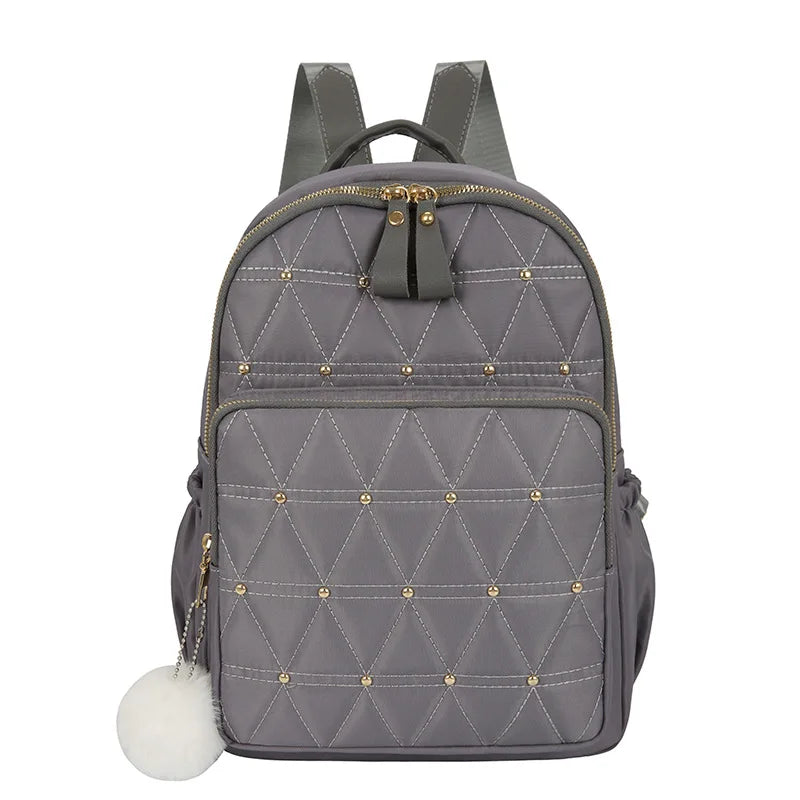 Rivet Women Backpack High Oxford School Backpacks female Shoulder Bags