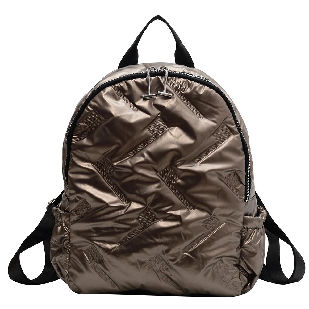 Quilted Women Casual Daypack College Rucksack Waterproof Shoulder Backpack