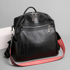 Vintage Leather Women Backpack Preppy Style Backpacks