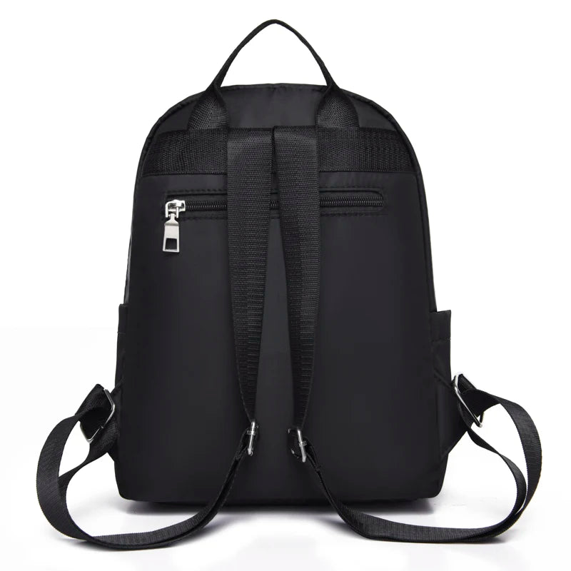 Teenage Girl School Bag, Women Backpack Solid Shoulder Bag
